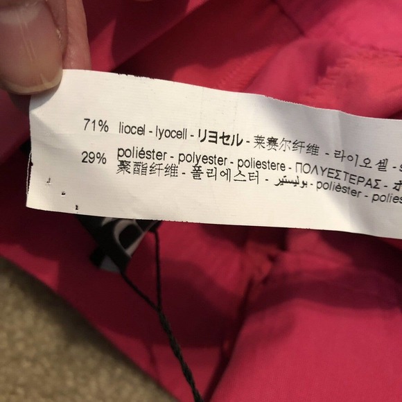 NWT ZARA WOMAN Fuchsia Pink Wide Flowy Pants Medium Barbiecore Menswear - Picture 5 of 5